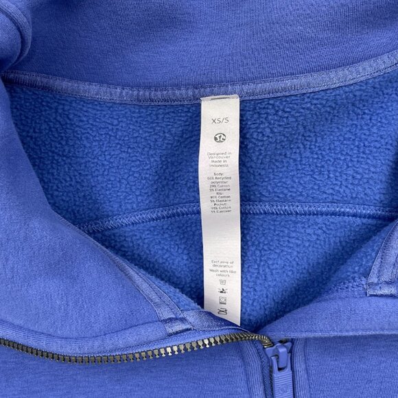 Lululemon Scuba Funnel Half Zip Blue Sweatshirt Pullover Oversize Women's XS / S - Picture 4 of 12